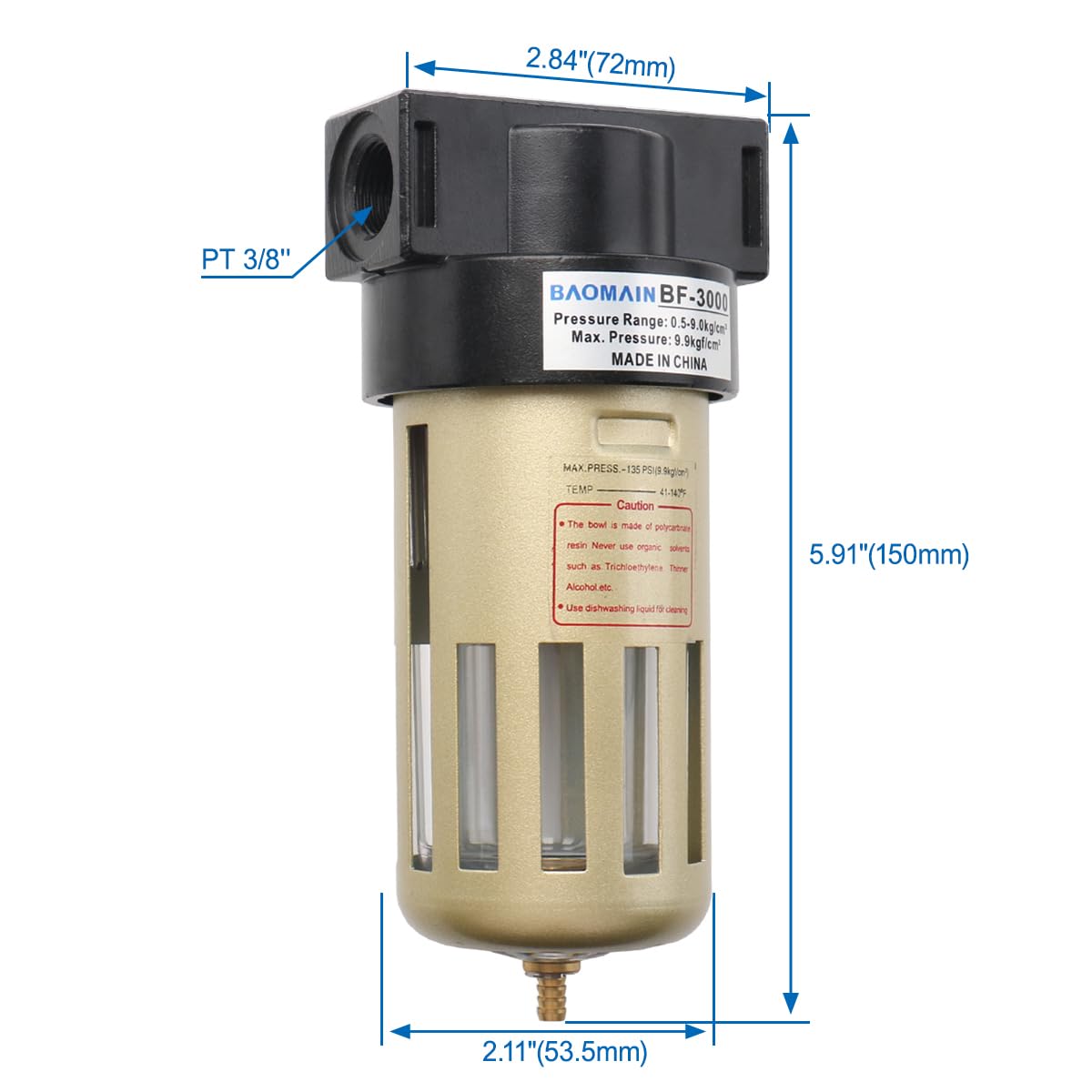 Baomain pneumatique Component filtre BF 3000 Air Traitement Source