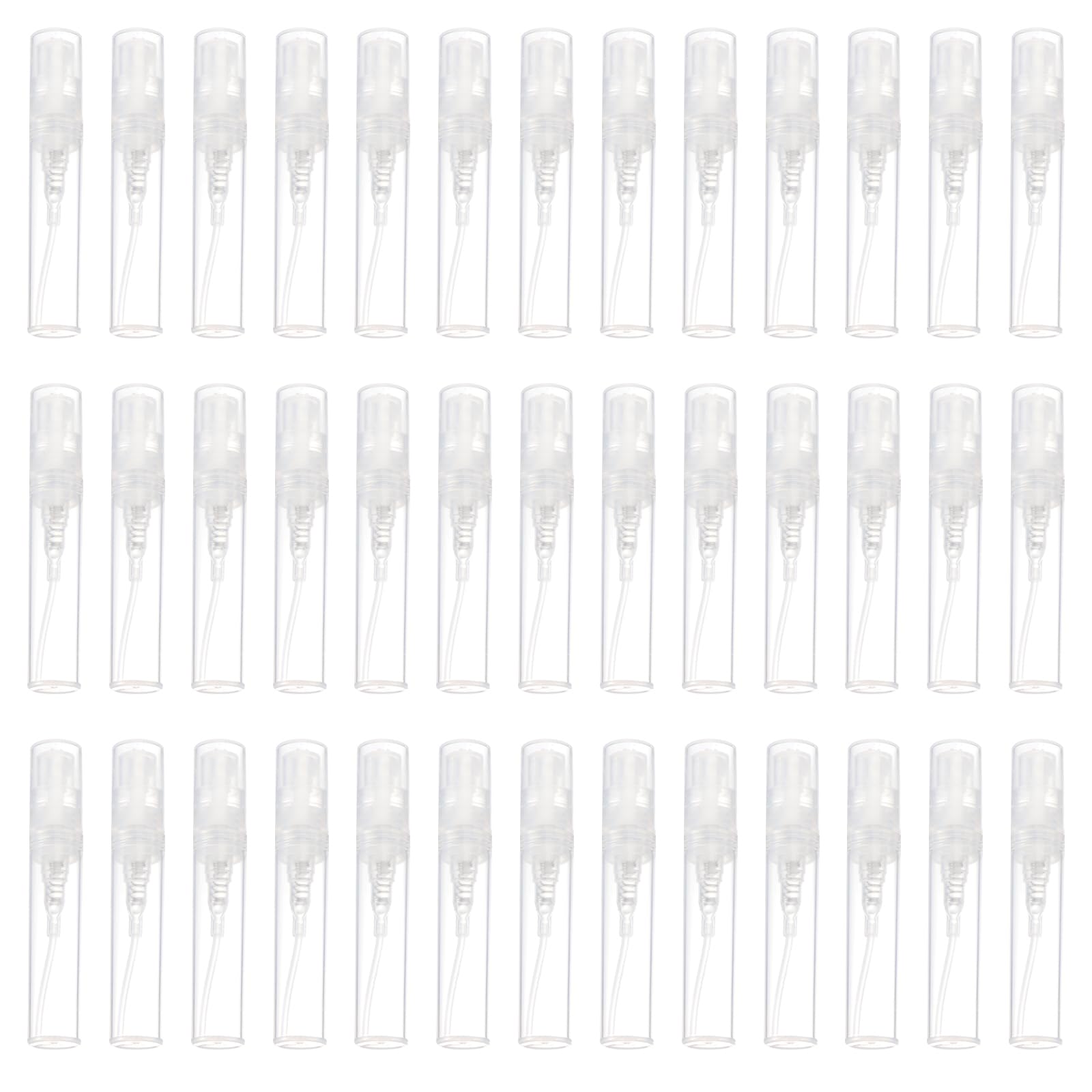 Healifty Travel Container 60pcs Perfume Empty Bottles Subpackaging Bottles Cosmetic Supplies Mini Spray Bottles for Office Travel Home 3ML Portable