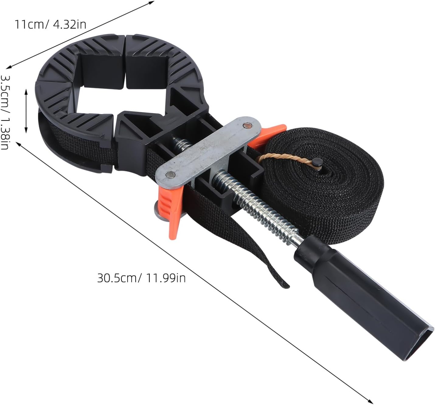 Right-Angle Strap Clamp Woodworking Quick Tightening Frame Holder 90° Corner Tension Clamp for Photo Frames and Carpentry Projects