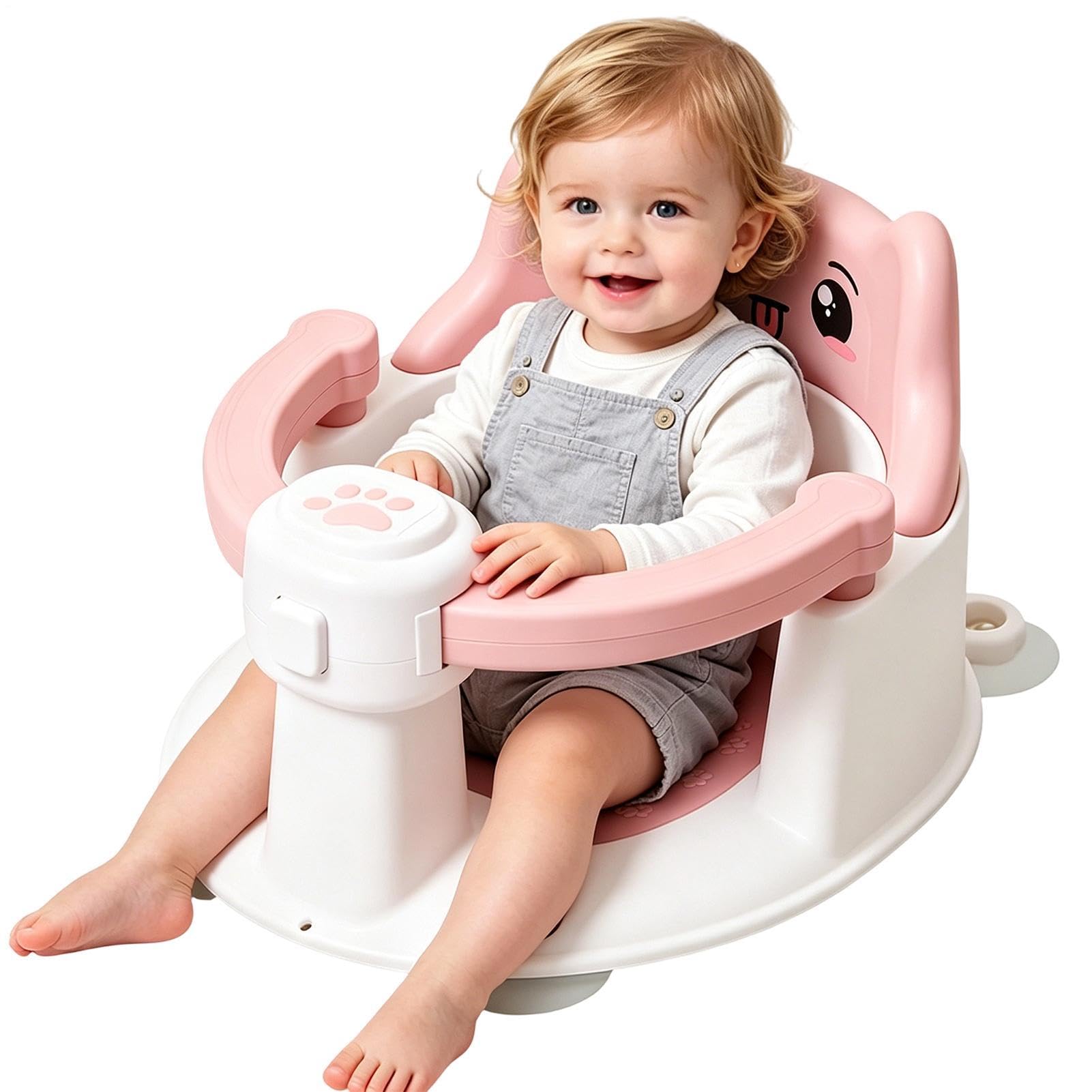 Chaise de bain bébé support assis-allongé antidérapant nourrisson de 0 à 6 mois - 8