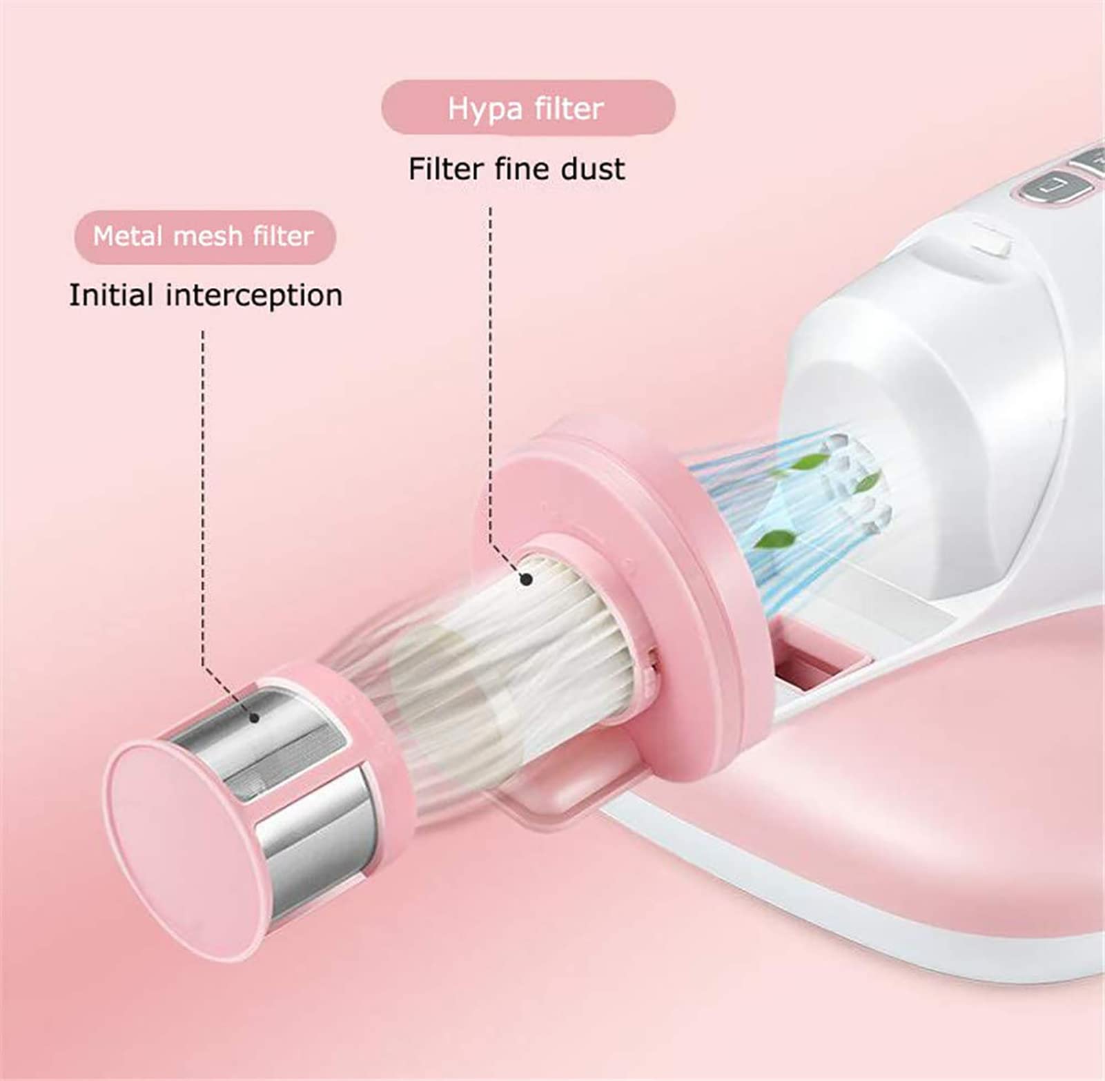 Aspiradora, instrumento de eliminación de ácaros de mano, máquina limpiadora de colchones, colector de ácaros de cama con filtración avanzada y succiones de 12,6 Kpa, para camas, almohadas, sofás, a
