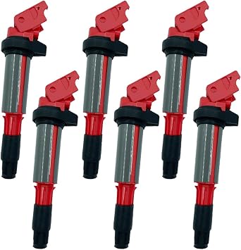 6PCS ARKAUTO HIGH PERFORMANCE IGNITION COIL ARK-IG522-R UF522 12131712219 FOR BMW 3 5 7 SERIES M3 X3 X5 Z3 Z4 E46 E90 E65 F01 E92 E39 E60 E66 E83 E53 E85 ROLLS-ROYCE 2.2 2.5 3.0 3.2 L6 6.0L V12