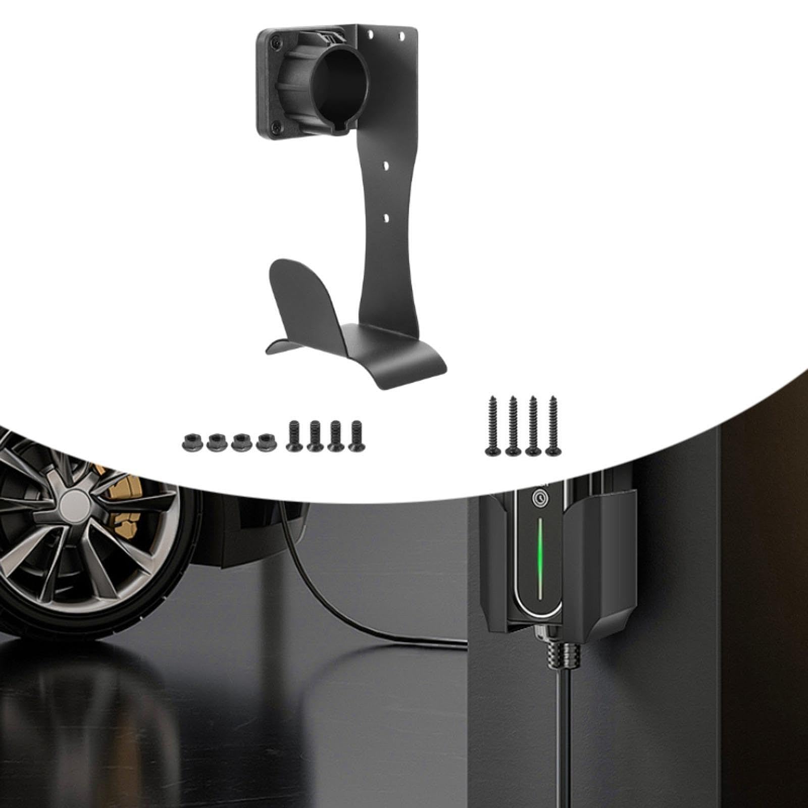 F Fityle Soporte de Carga Almacenamiento de Carga de vehículos eléctricos Resistente Profesional Fácil de Instalar Colgador de Cables de Montaje en Pared