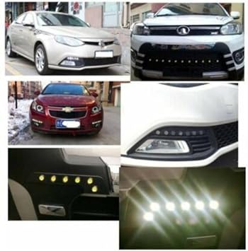 2 Adet Beyaz Vidalı Ayna Altı Kartal Gözü Led Araç Far Led Projektör Sis Farı Eagle Eye Gündüz Ledi