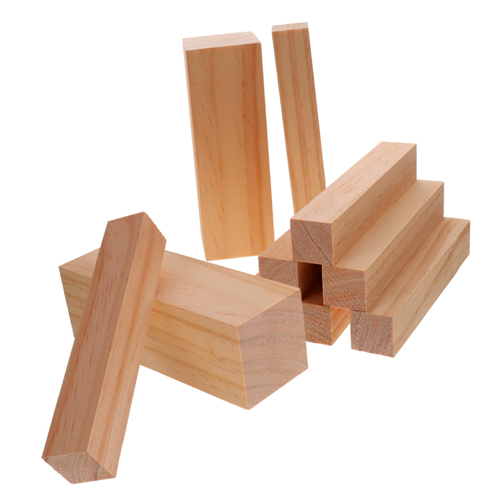SHINEOFI Bloques De Tallado De Madera 10 Bloques De Tilo Para Tallar y Jugar Prácticos y Seguros