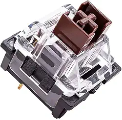 OUTEMU (Gaote) Interruptor marrom de 3 pinos interruptor DIY interruptores substituíveis para teclado mecânico para jogos (20 peças) em caixa protetora