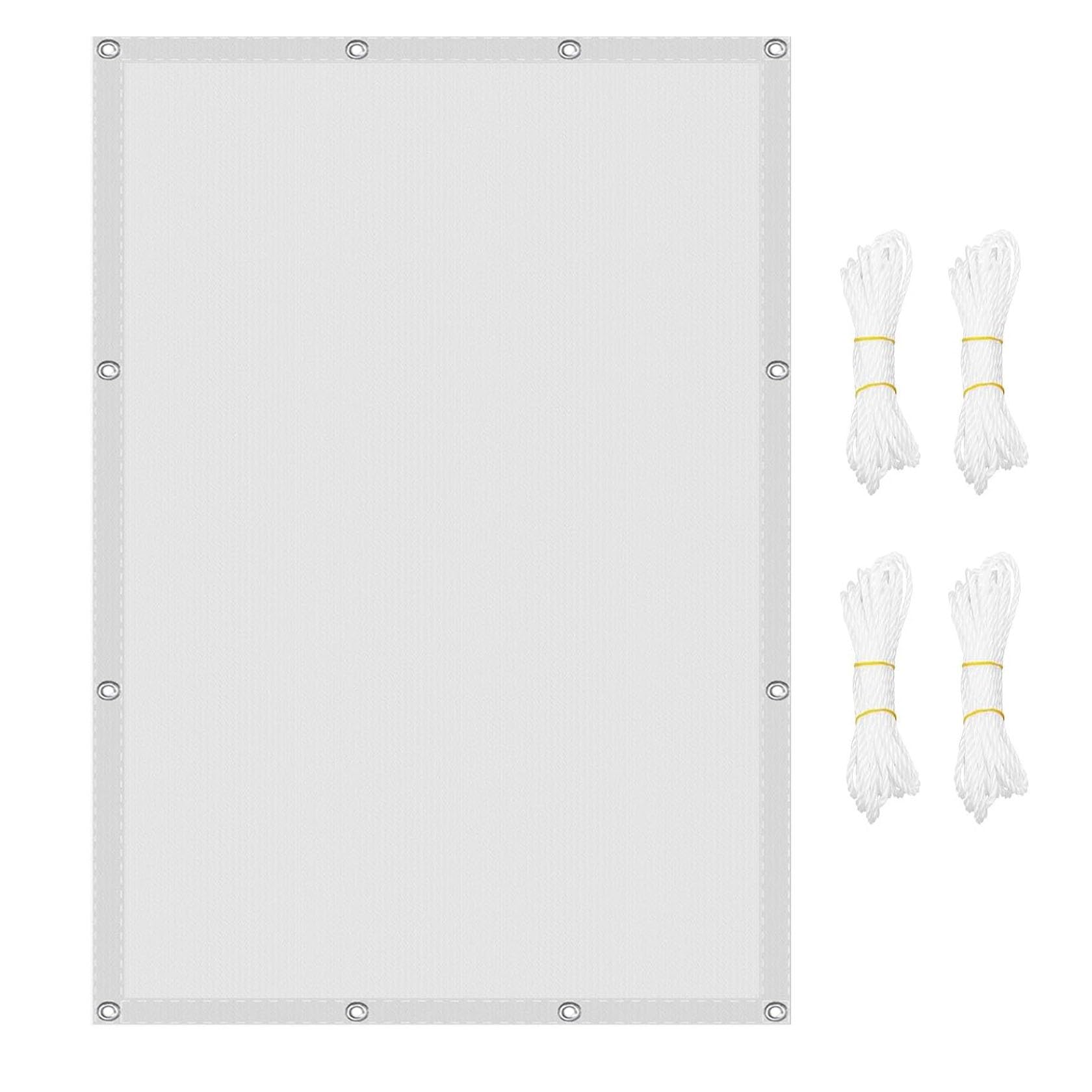 Voile d'ombrage rectangulaire blanc 1x2.2m anti-UV pour pergola et terrasse