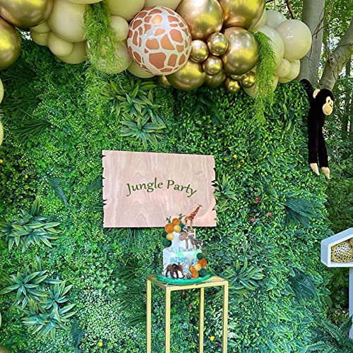 24 Pcs Realistic Safari Jungle Animal Cake Toppers With Colorful Balls Cake Decorations For Wild Themed Birthday Oh Baby Party Supplies (Green Yellow) #TOP4