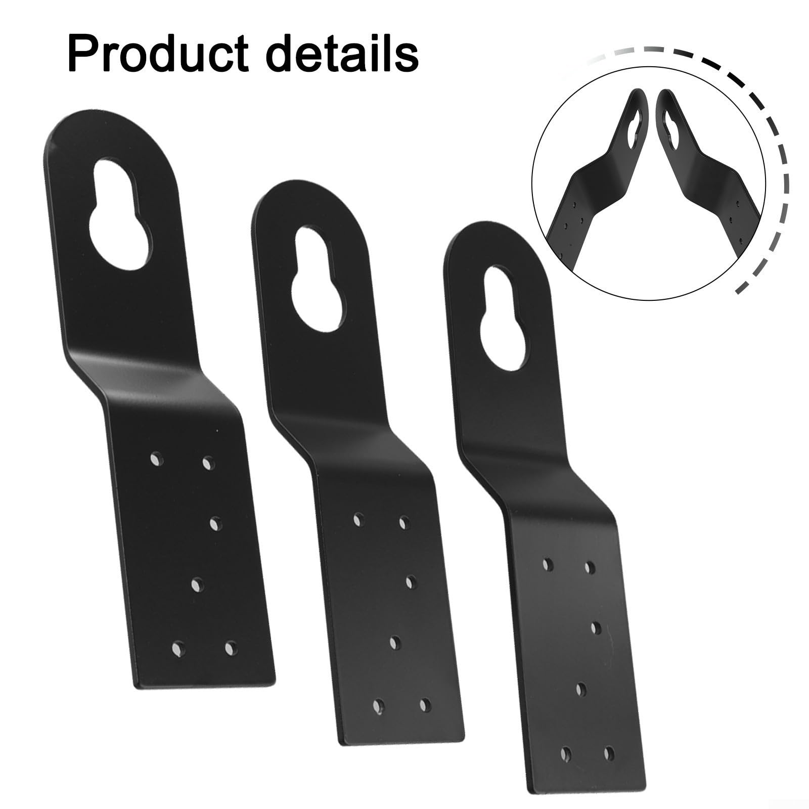 Lot de 3 clips d'attelage de sécurité de toit en aluminium - Système de protection contre les chutes - Matériel de montage robuste - Points d'ancrage de sécurité pour toit extérieur