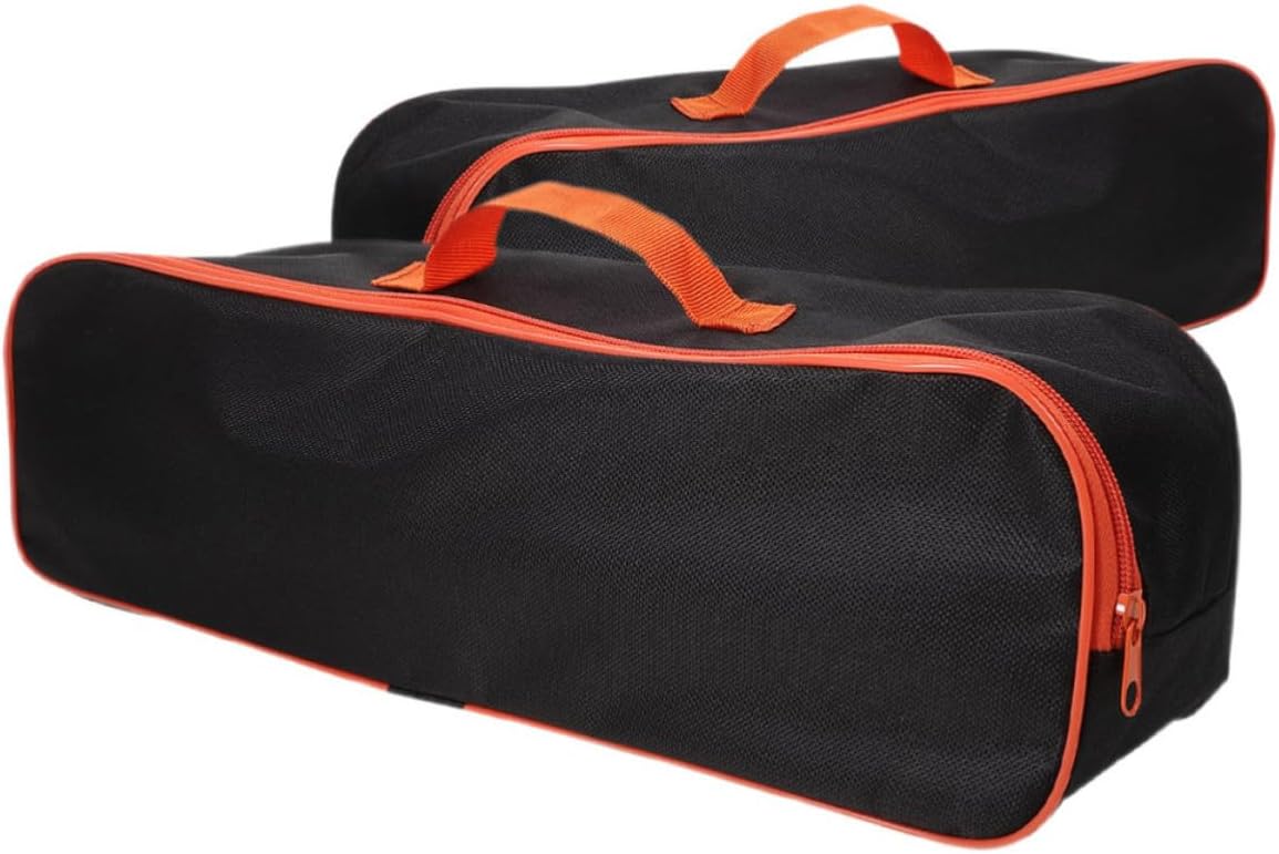 2pcs Car Vacuum Cleaner Storage Bags and Portable Tool Organizer Bags for Automotive Trunk, Multifunctional Outdoor Storage with Large Capacity, Black