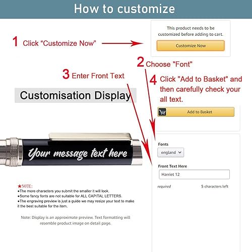 Miniatura 9 de Ancolo Juego de bolígrafos de regalo. Elegante bolígrafo ejecutivo para hombres o mujeres. Bolígrafo de metal de lujo y caja de regalo, 2 recambios