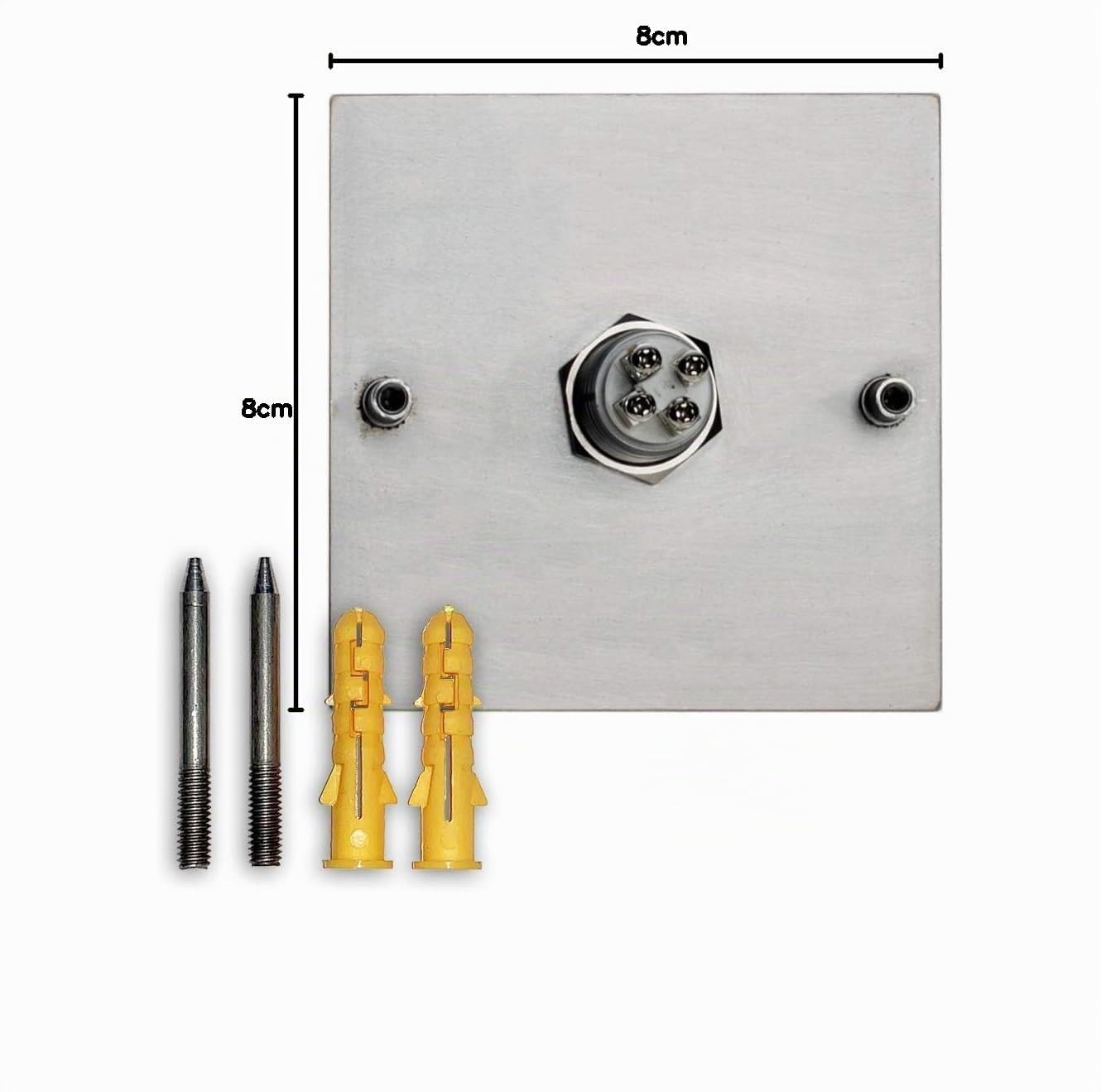 Metzler® sonnette inox encastrable avec bouton-poussoir et plaque personnalisable anthracite RAL 7016 étanche IP67 LED optionnelle 80x80 mm durable antichoc 10 ans de disponibilité pièces détachées