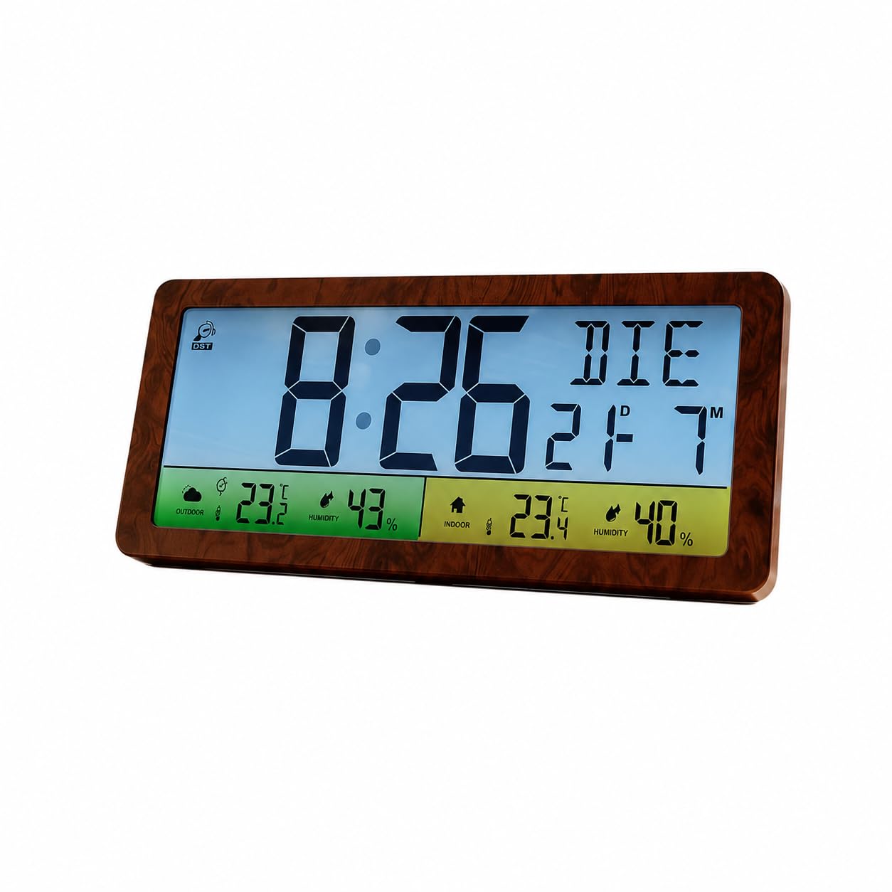 EUROtops Funk-Wetterstation – XXL-Farbdisplay, Außensensor & DCF-Funkuhr