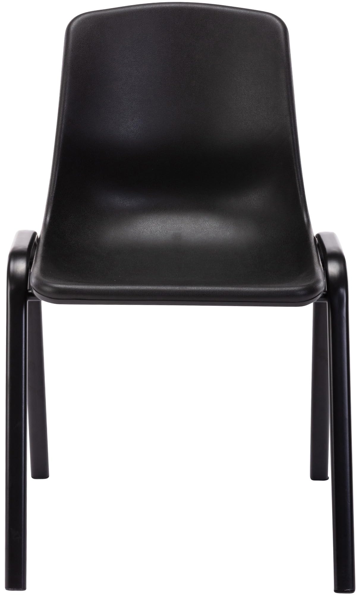 CLP Silla Apilable Nowra I Butaca De Salón con Base De Metal I Silla De Cocina En Polipropileno Color:Negro