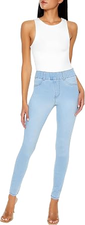 Forever 21 Womens Pull-on High-Rise Skinny Jeans