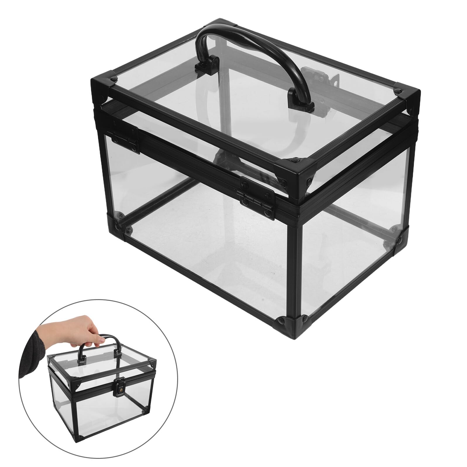 Gatuida Custodia Trasparente Porta CD e Dvd in Plastica con Coperchio, Organizer Compatto per Dischi in Vinile, Protezione Antipolvere per Collezione Musicale e Film, per Scaffali