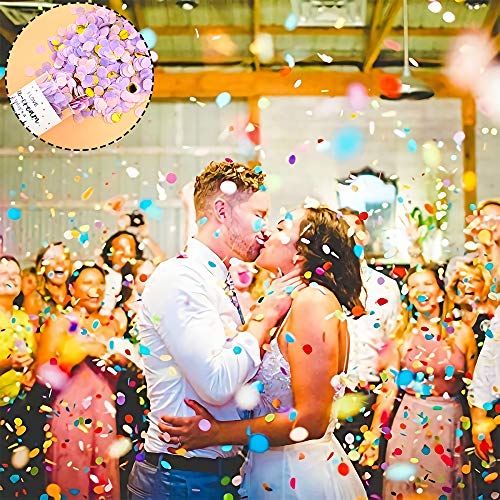 4 stuks papieren confetti voor bruiloft, confetti-poppers, push-pop-confetti, pirple papieren confetti voor bruiloft… - Image 5