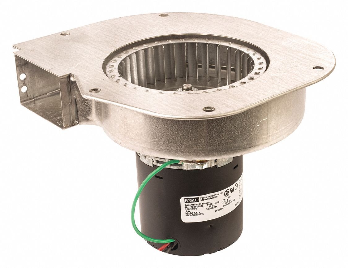 FASCO Rectangular Shaded Pole OEM Specialty Blower, Flange: No, Wheel Dia: 4-3/4", 208/230VAC