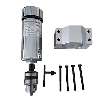 Cnc Spindle Motor Air Cooled 20W / 300W / 400W / 500W Spindle Motor 12-4 8V DC 52mm Clamp Mount Bracket Attachment for PCB CNC Machine by Cnc Enr Milling Machine