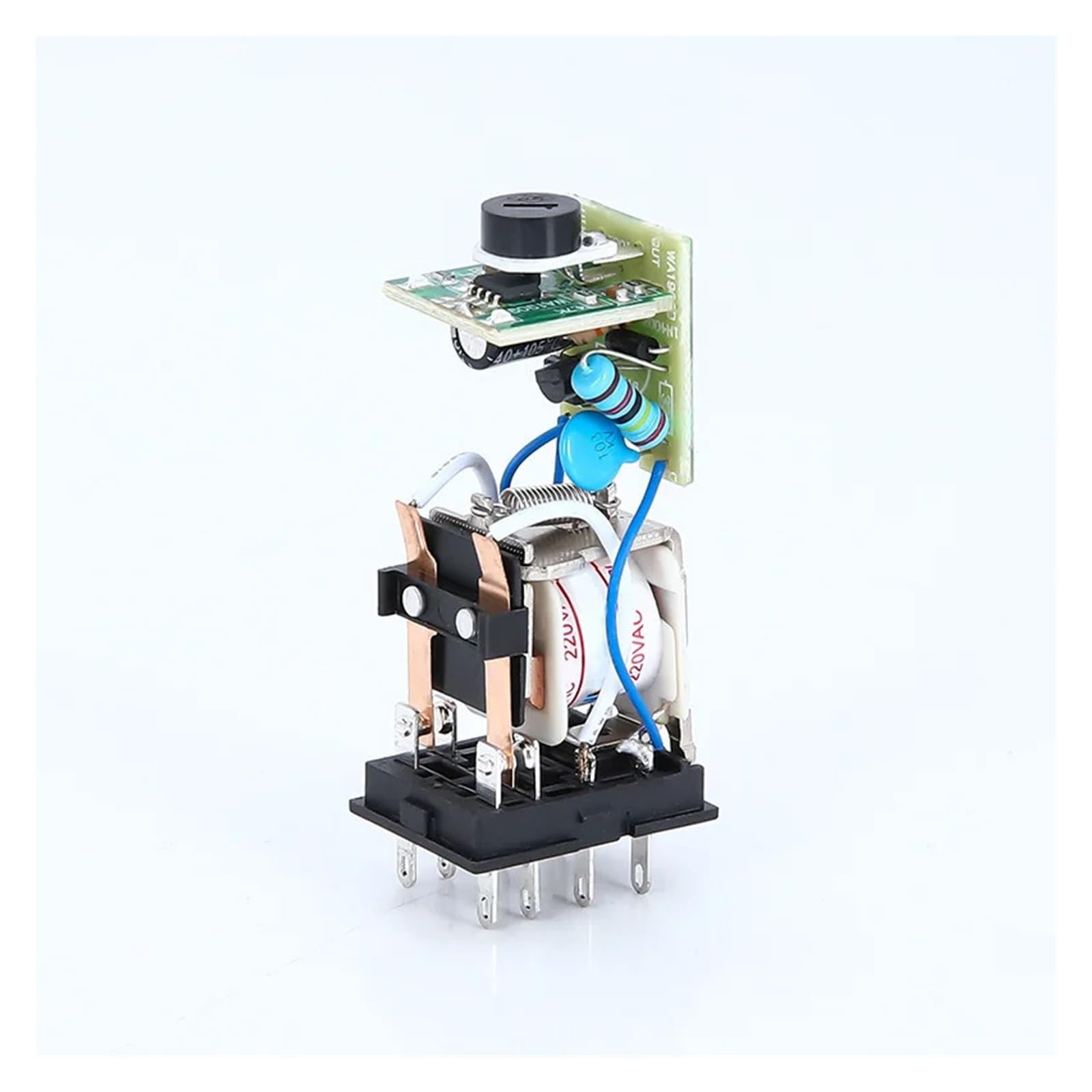 Relé de potencia, temporizador tiempo sincronización DC12V 24V H3Y-2 con toma base Perilla giratoria retardo encendido DPDT 5S/10S/30S/60S/5M/10M/30M (color:, tamaño: VW3M8102R30)(AC110V,30M)