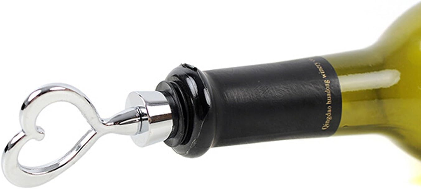 Bekith Zinc Alloy Bar Tools Wine Plug Wine & Beverage Bottle Stopper,Set of 5