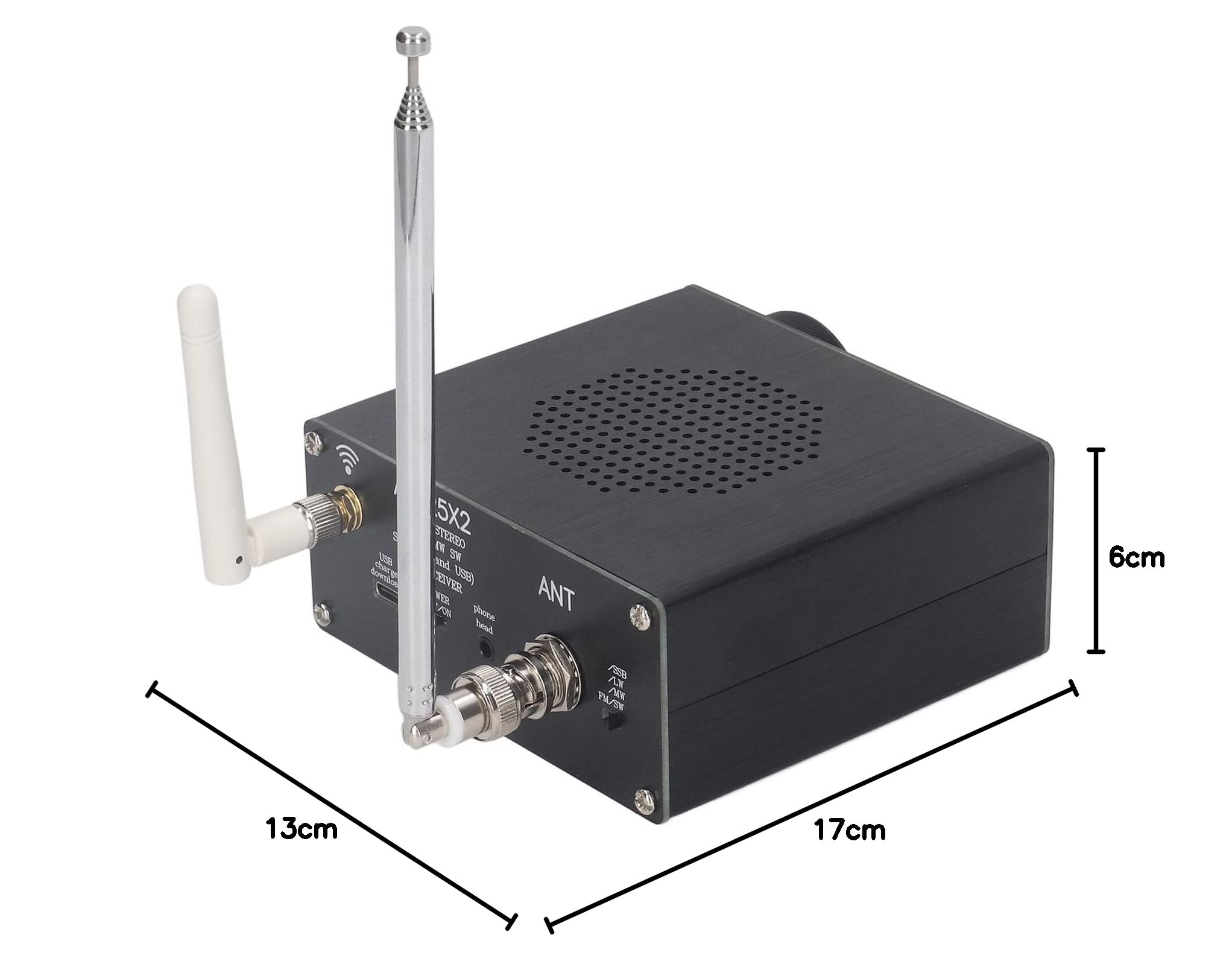 Scanner Radio Numérique, Récepteur Mondial Professionnel ATS25X2, Récepteur Radio Pleine Bande avec écran Tactile de 2,4 Pouces, Récepteur DSP FM LW MW SW SSB, Récepteur Radio