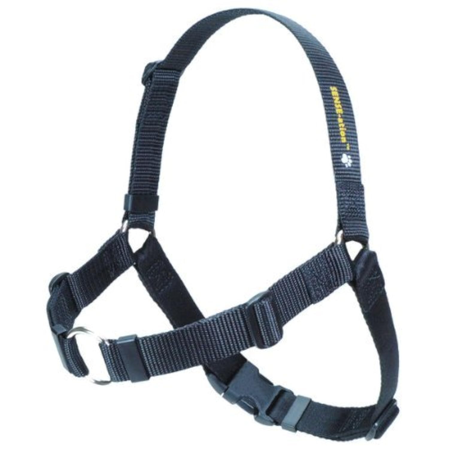 The Original Sense-ation No-Pull Dog Training Harness (Black, Large Wide)