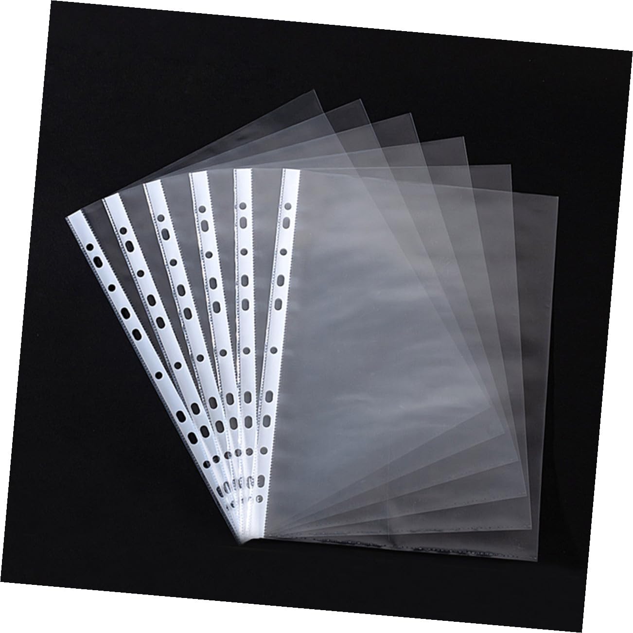 Pochettes Perforées A4 Transparentes 11 Trous Pp, Lot de 100