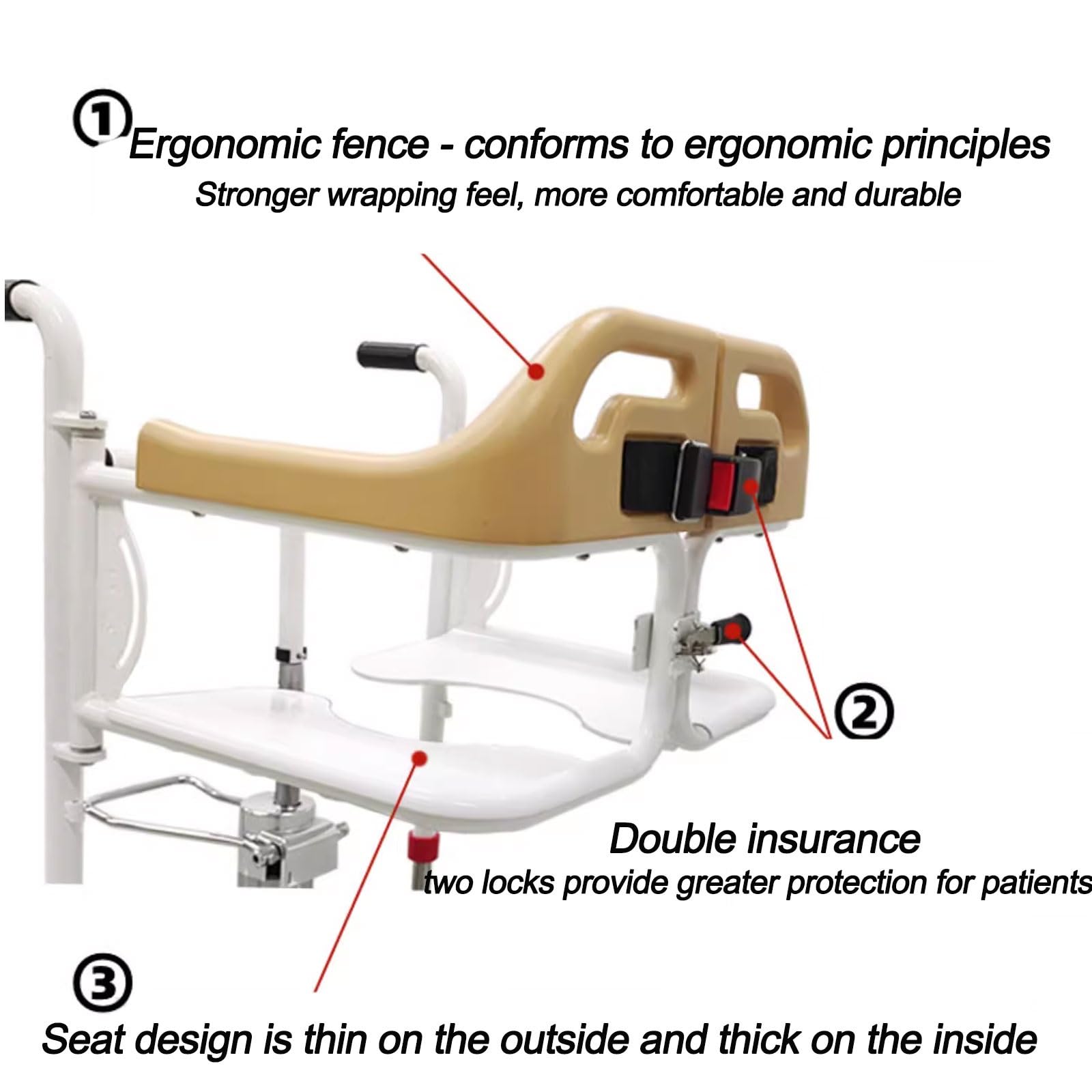 Silla de Ruedas Elevadora de Pacientes, Grúa for Elevación y Traslado de Pacientes, Silla de Ruedas Elevadora de Enfermería, Elevadores de Sillas de Ruedas for El Hogar (Size : A)