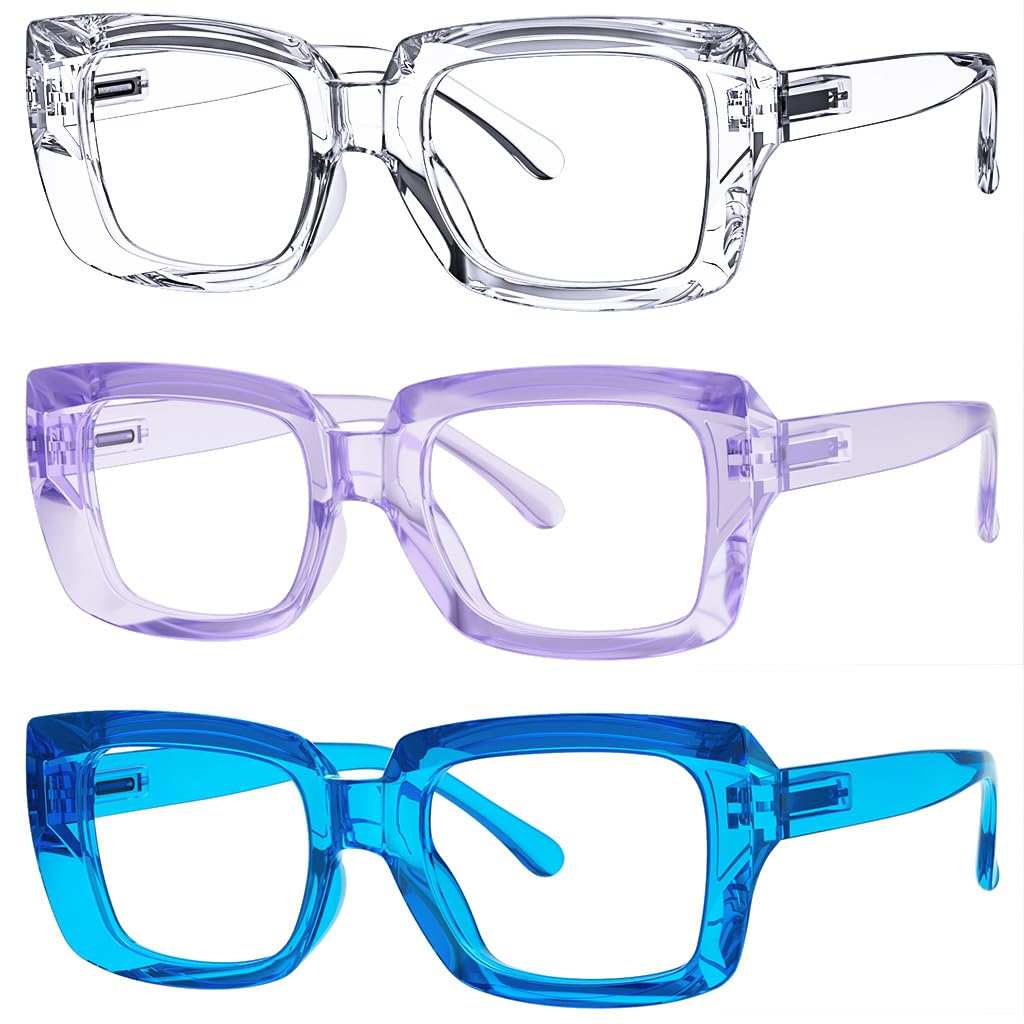 Eyekepper Reading Glasses for Women, 0.00 Readers, 3 Pack Stylish Cheaters