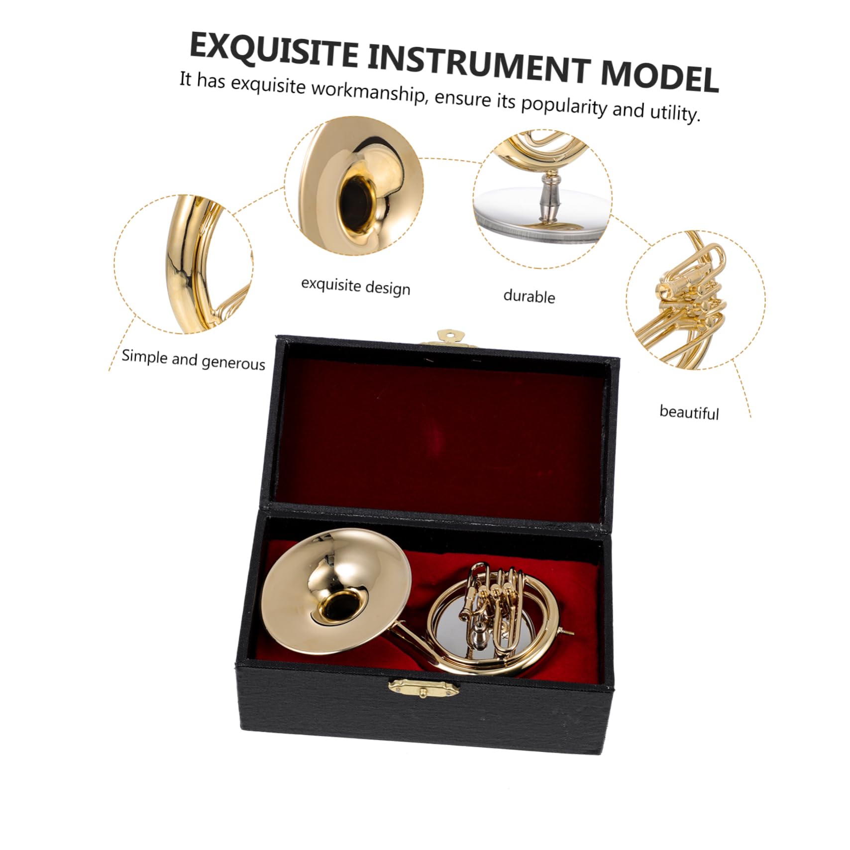 Kleiner Sousaphon Modell 13cm 1 Satz aus Kupfer Gold