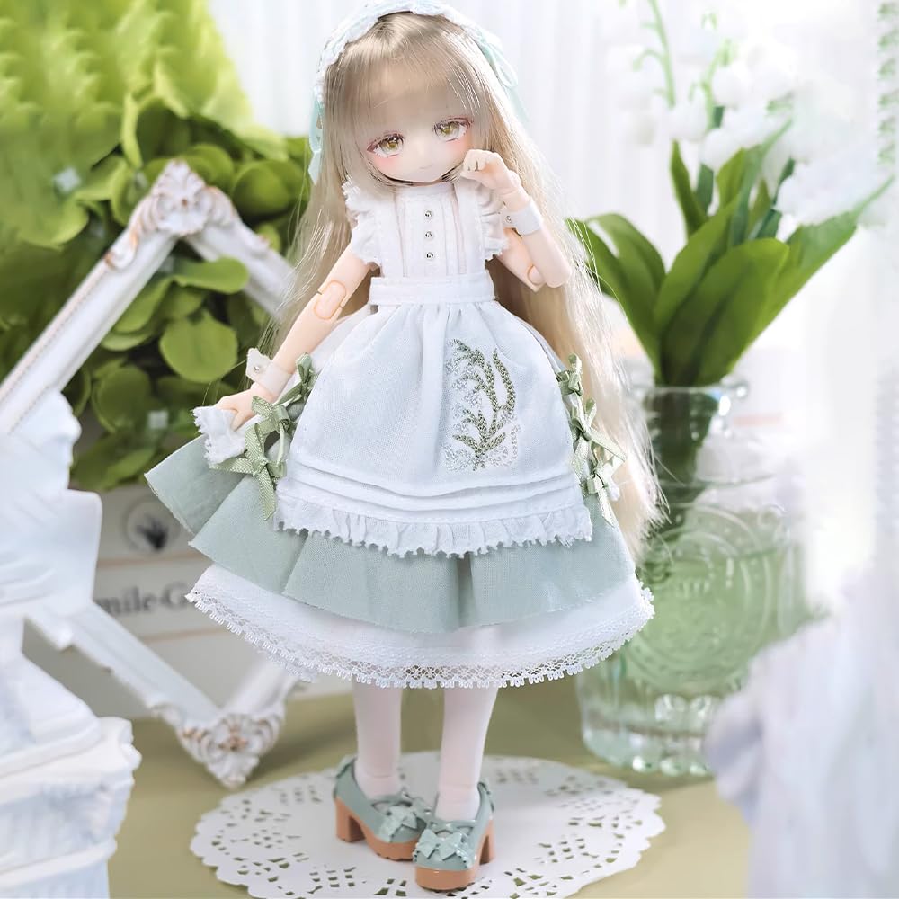 niannyyhouse 1/8 Poupée BJD Ball Jointed Doll, Unspoken Collection Girl Series - Avec vêtements, déguisement - Figurine à collectionner - Boîte simple (Whispers of The Lily of The Valley - 1 pièce)
