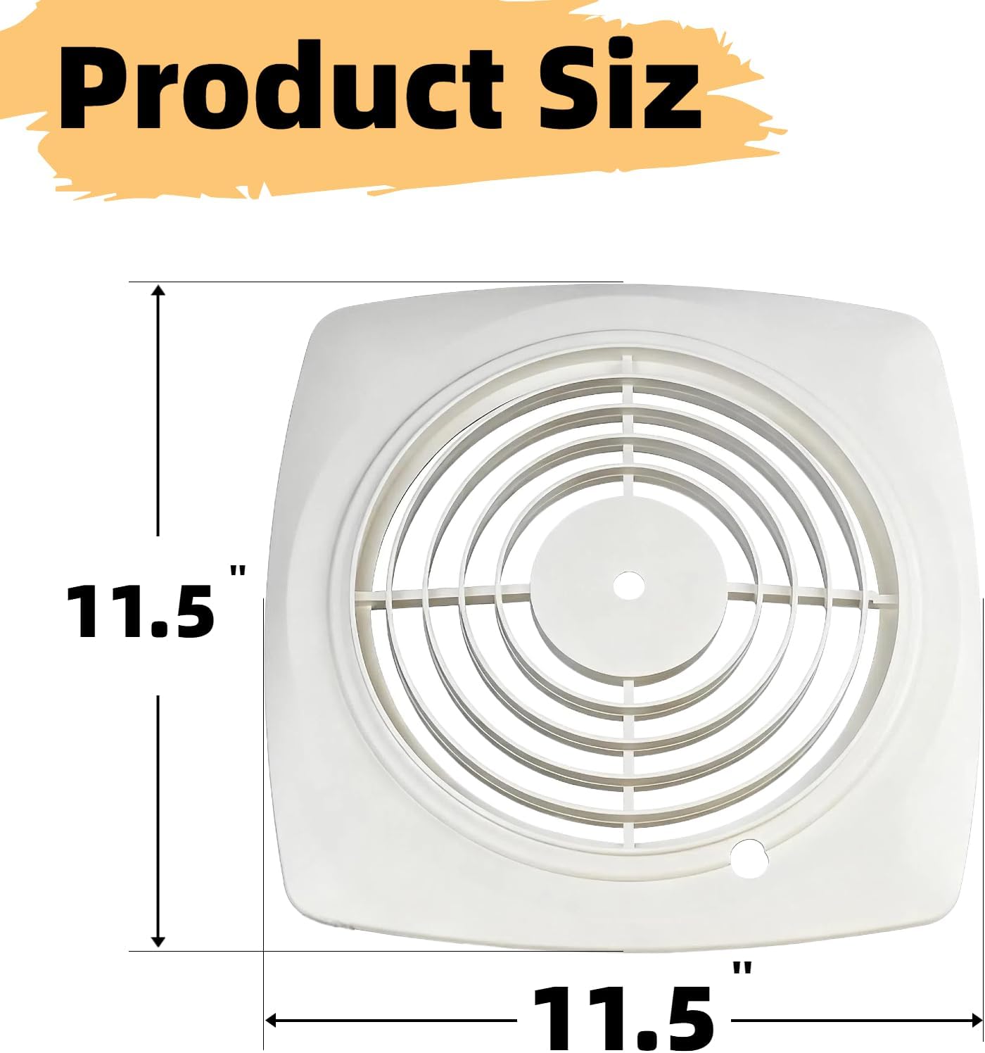 97011790 Bathroom Exhaust Fan Cover Grille Replacement, 11.5”x11.5” White ABS Vent Cover for Broan/Nutone 509S-A 509S-B Wall Fans, Yellowing Resistant, Easy Direct Replacement