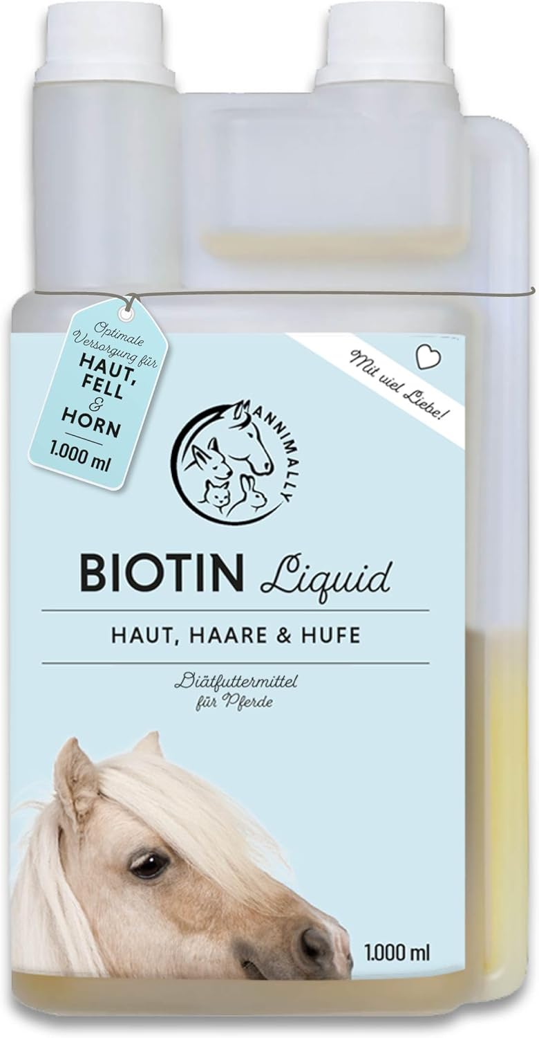 Annimally Pferd Biotin Zink flüssig 1000 ml – Pflege für Haut, Haare & Hufe bei Pferden – Biotin, Zink und MSM flüssig für ein gesundes Fell – Fellpflege & Hufpflege bei Pferden Annimally Pferd Biotin Zink flüssig 1000 ml – Pflege für Haut, Haare & Hufe bei Pferden – Biotin, Zink und MSM flüssig für ein gesundes Fell – Fellpflege & Hufpflege bei Pferden