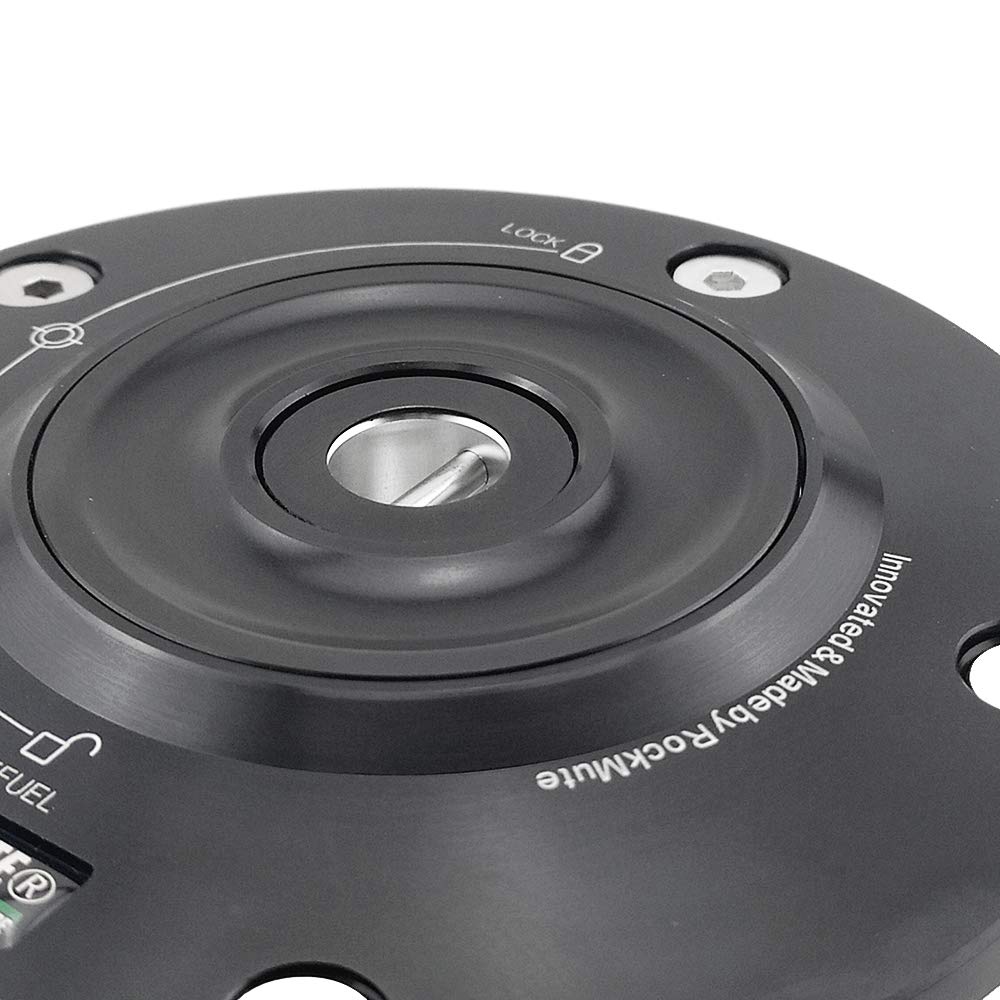Tapa de depósito de combustible para motocicleta Yamaha FZ1 FZ6 FZ8 FAZER XSR900 XSR700 FZ6R XJ6 XT660 XJR1300 FJR1300A FZ16 TDM900A V-MAX SUPER TENERE XT1200ZE XV950 seguridad antirrobo (negro)
