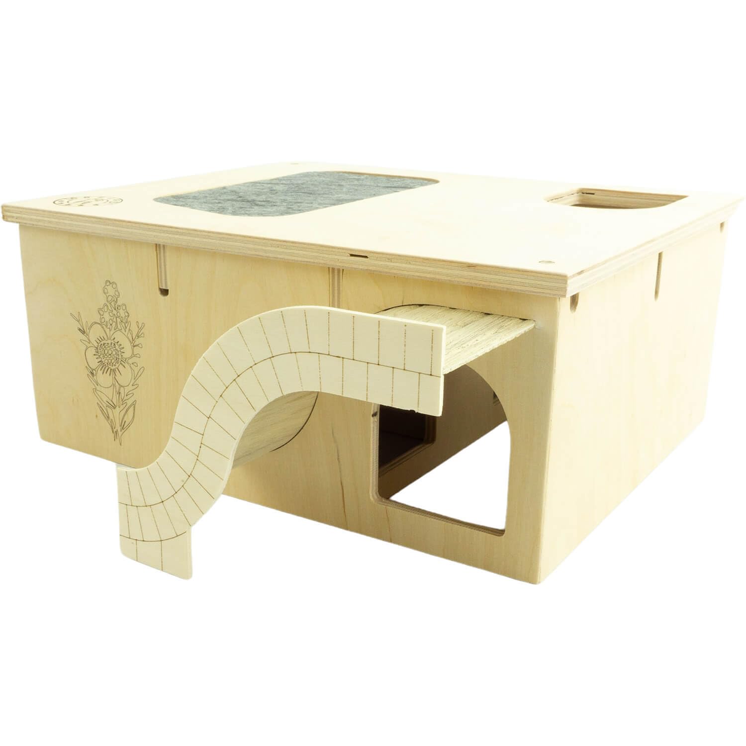 Getzoo Residencial Eduardo – Refugio para animales pequeños personalizables de madera robusta multiplex – Diseño flexible con escalera – Ideal para roedores y animales pequeños (Eduardo Premium)