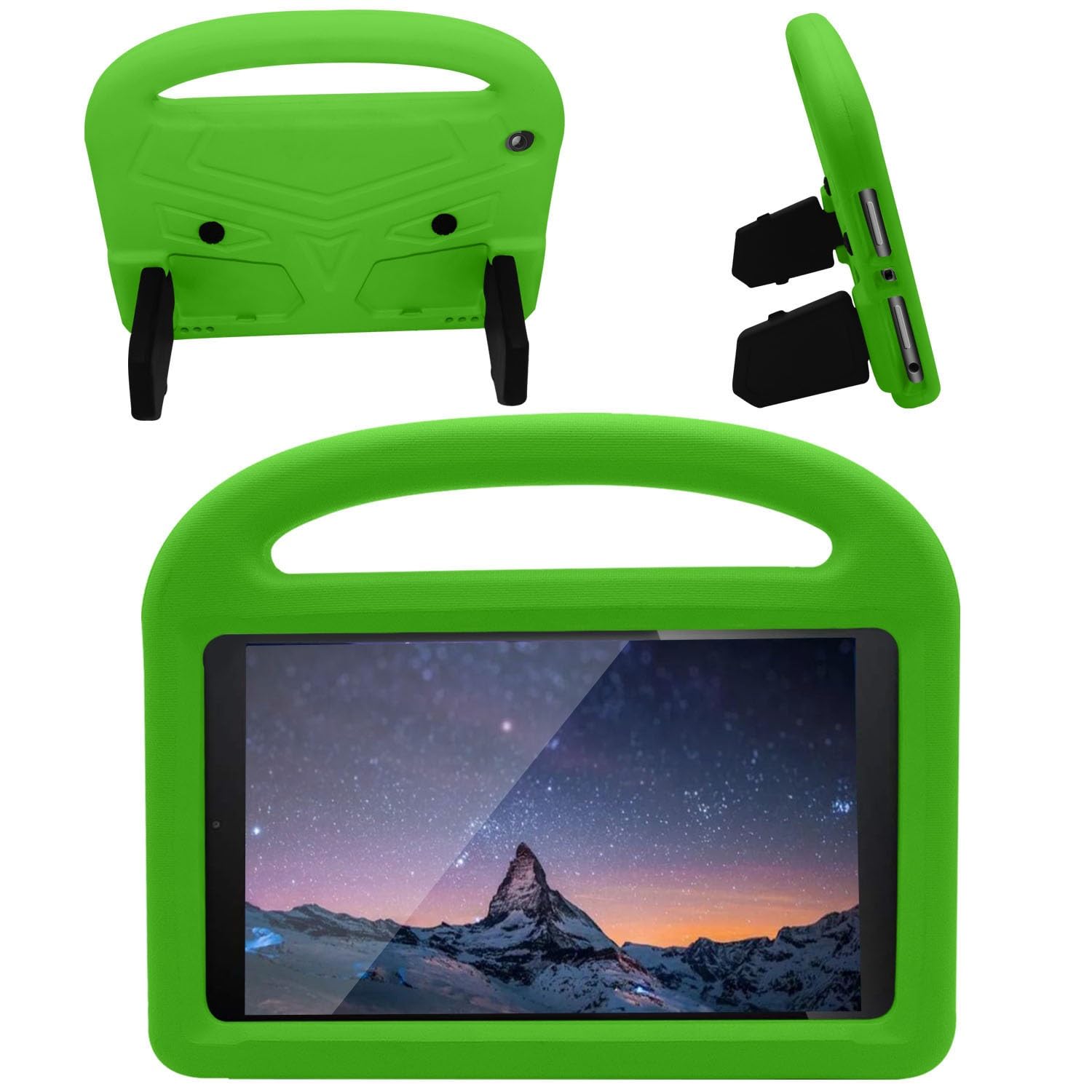 Pokrowiec na tablet Etui na tablet dla dzieci kompatybilne z Kindle Fire HD 8 (2020) Etui - Wytrzymała, lekka, odporna na wstrząsy osłona uchwytu z pianki EVA(Ye?il)