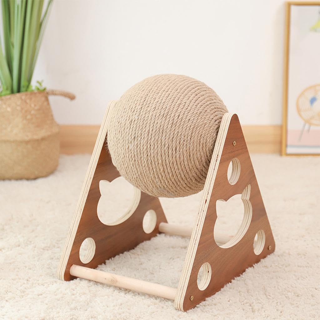 Tiragraffi pieghevole da parete in sisal per animali domestici, per criceti, realizzato con materiali atossici, garantisce un gioco sicuro per tutti i gatti. Tiragraffi