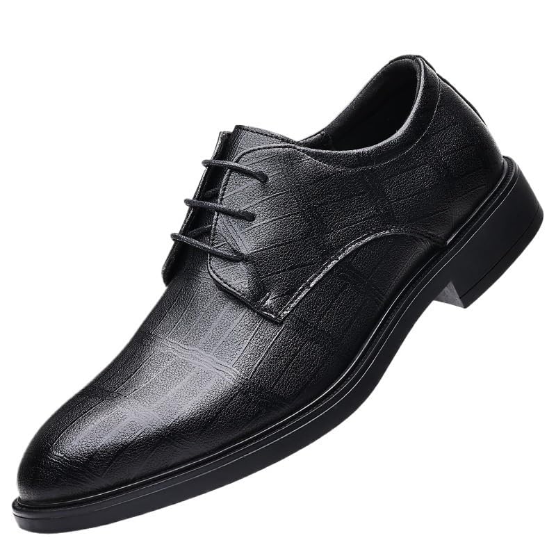 Leather Dress Shoes for Men Oxford Business Formal Comfortable Loafers Classic Pointed Toe Wedding Office Work Casual Footwear