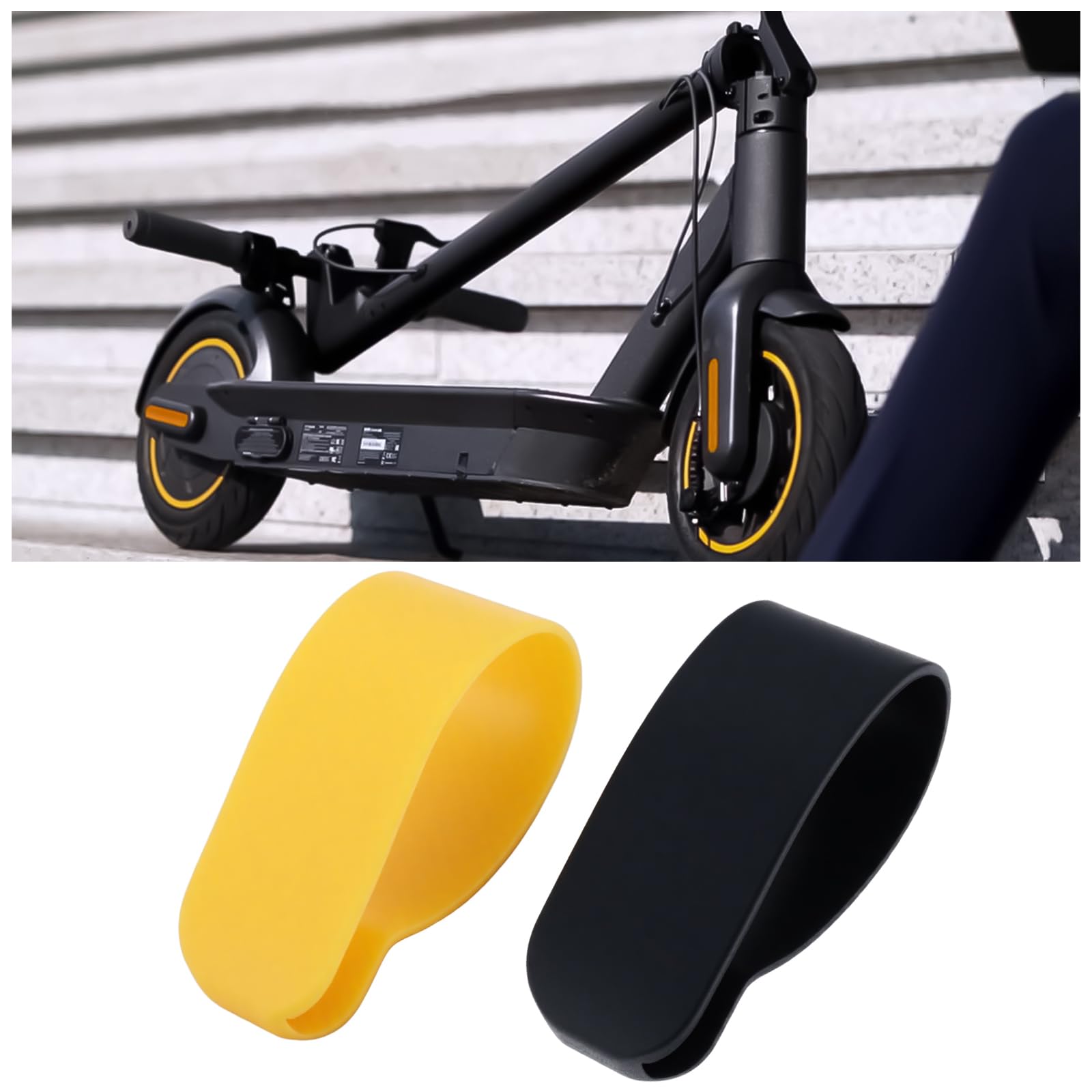 Housses Antidérapantes Pour Accélérateur De Trottinette Xiaomi - Silicone Noir Et Jaune, Compatible G30 M365 1S F20