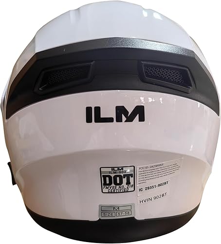 Miniatura 6 de ILM 902BT - Casco de motocicleta con Bluetooth, modular, abatible, de cara completa, doble visera, MP3, intercomunicador, radio FM, certificado DOT