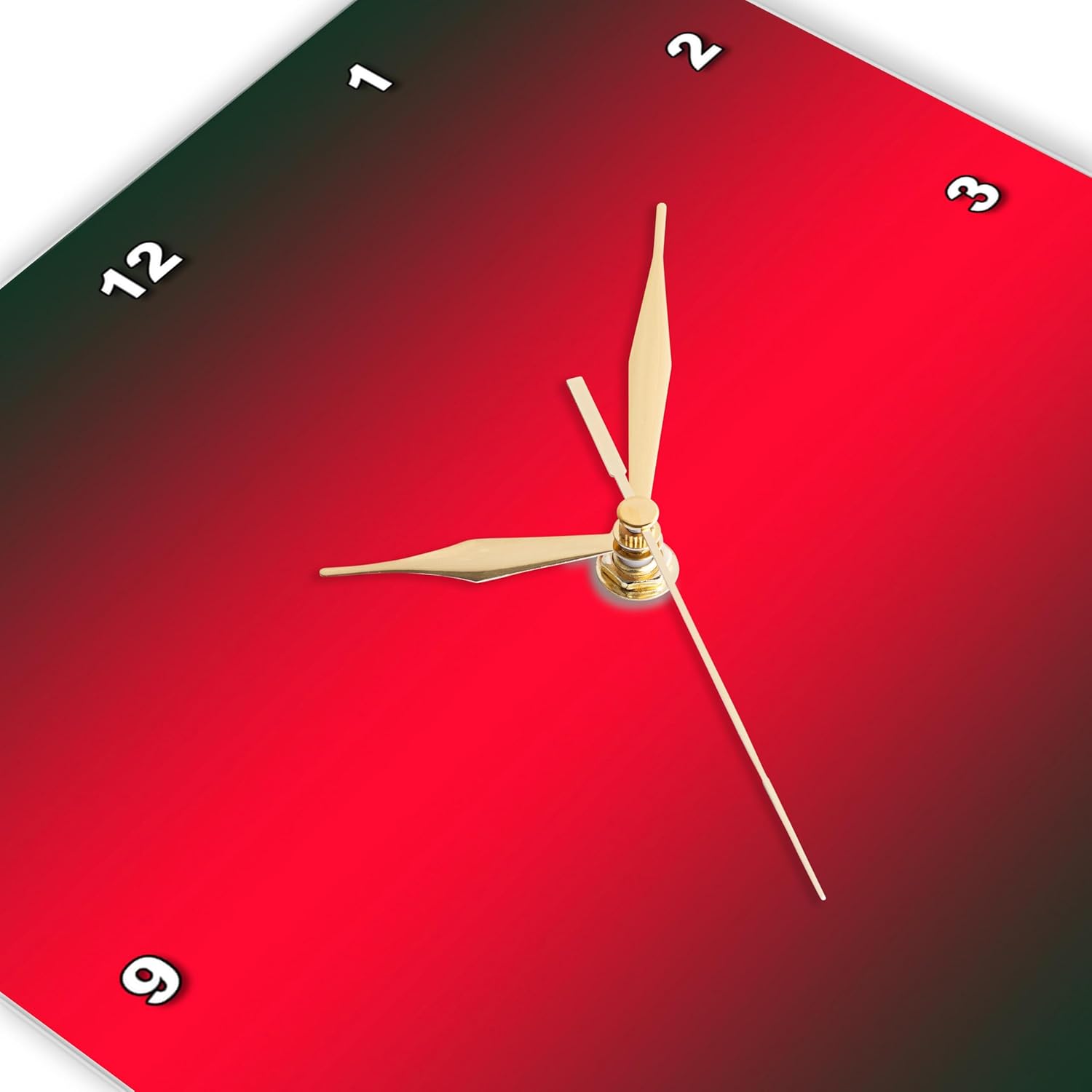 3dRose DPP_112050_2 Black, Red, Black Gradient Color-Wall Clock, 13 by 13-Inch