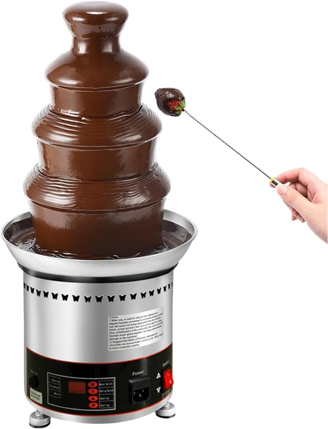 Stainless Steel Chocolate Fountain Chocolate Fountain Machine Four Layer Structure for Melts Cheese Candy Chocolate