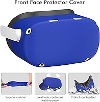 Vista 7 de Controller Grips Cover for Oculus Quest 2Anti-Leakage Silicone Face Cover for Oculus Quest 2 with Lens Protective Cover and VR Shell Accessories Set