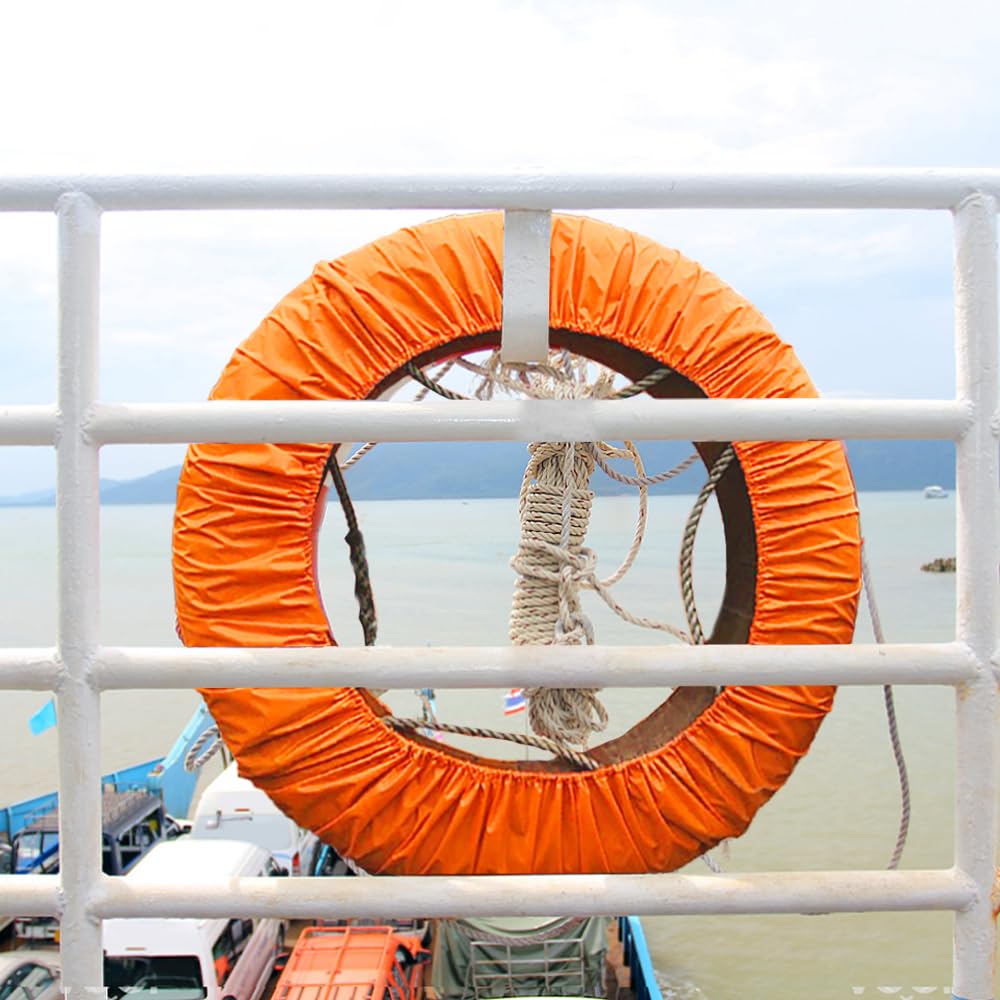 Cubierta de boya salvavidas para anillo de barco, fundas protectoras para alberca, accesorios de arañazos y rozaduras, 37 pulgadas de diámetro