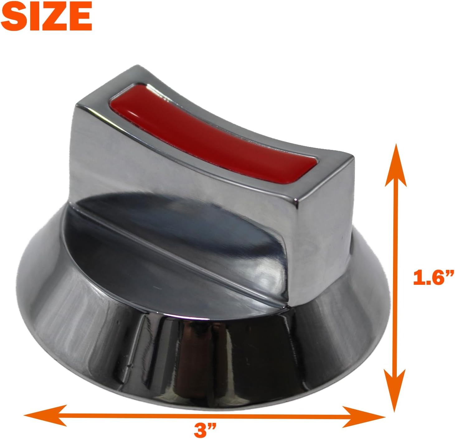 MENSI Gas Stove Range Parts Replacement Universal Propane Natural Gas Temperature Metal Control Knob with 4 Sizes of Stem for Valves OD 2.78" Pack of 2 Sets