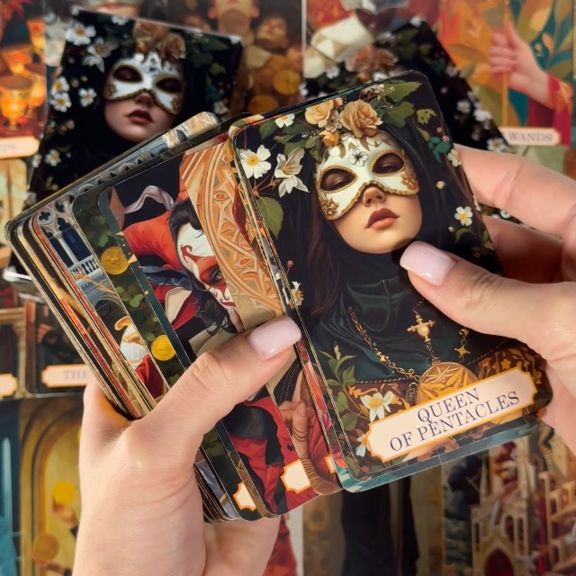Amazon.com: CRAFTERIAN Golden Masquerade Tarot Cards, 78 Cards