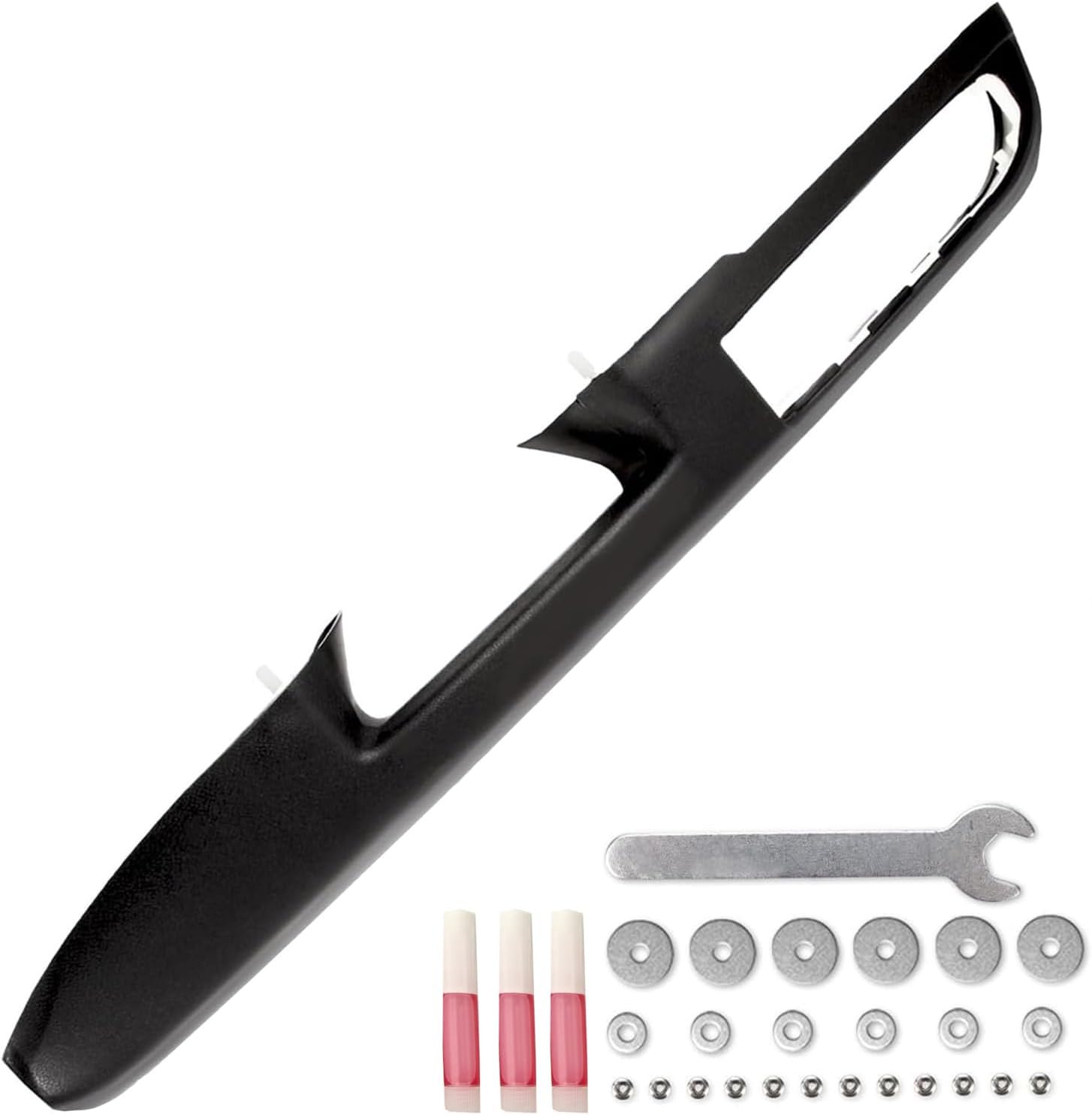 80994 Front Left Driver Side Armrest Repair Kit Compatible with Chevy Silverado Suburban Tahoe Avalanche For GMC Sierra Yukon 2010-2014 Door Panel with Release Handle Above Armrest Black GM# 84127280