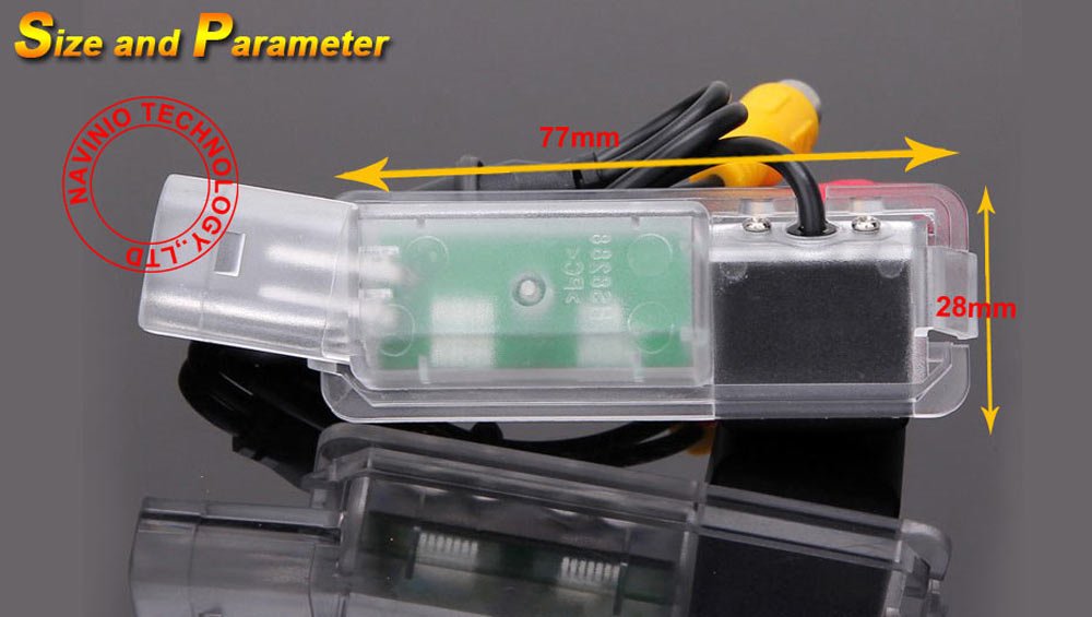 Impermeabile Ad Alta Definizione Fotocamera HD CCD Macchina Fotografica di Retrovisione con Angolo di Visione di 170 Gradi Retrocamera per W golf5 V golf 7 MK7 VII Passat CC Scirocco Leon