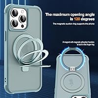 Vista 9 de Compatible with iPhone 15 Pro Case with Invisible Magnetic O-Ring Stand Translucent Case for iPhone 15 Pro 6.1" [Compatible with MagSafe][Great Grip